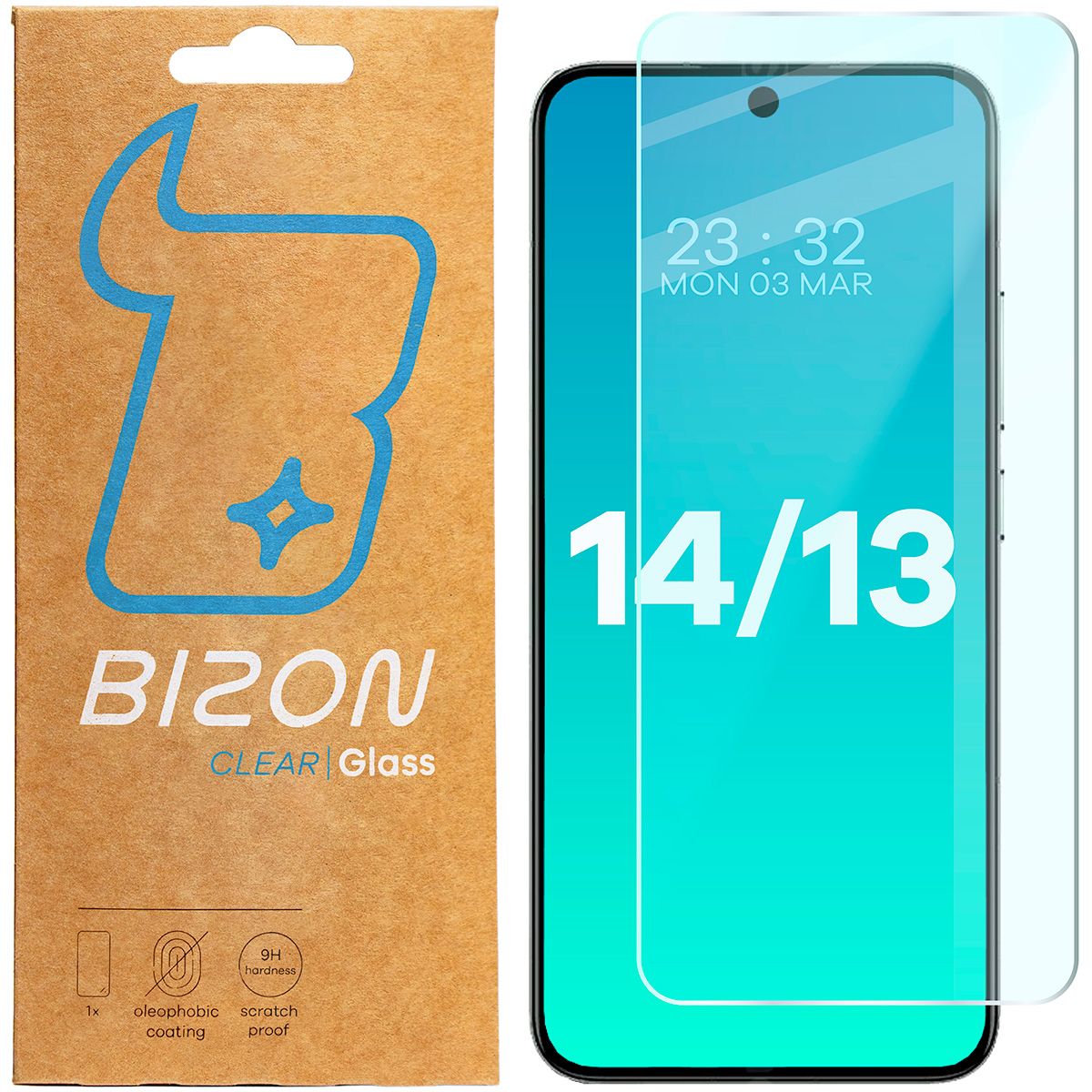 Gehärtetes Glas Bizon Glass Clear 2 für Xiaomi 13 / Xiaomi 14