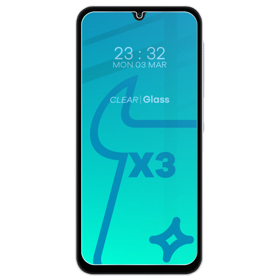 Gehärtetes Glas - 3 Stück + Kameraschutz für Galaxy A15 4G/5G, Bizon Glass Clear 2 Pack