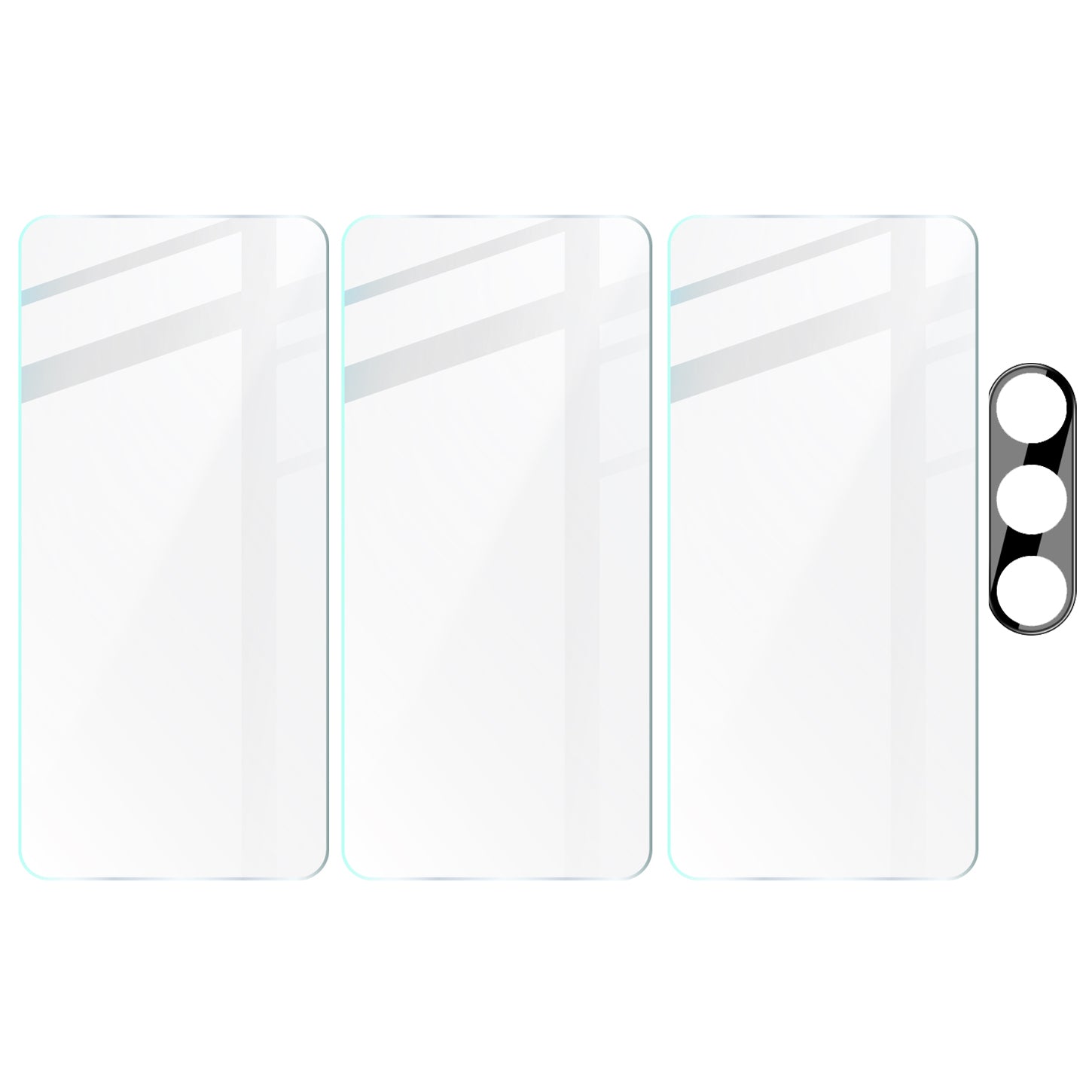 Gehärtetes Glas - 3 Stück + Kameraschutz, Galaxy A34 5G, Bizon Glass Clear 2 Pack