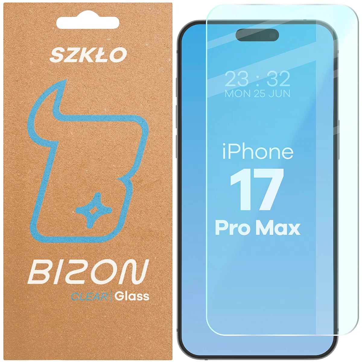 Gehärtetes Glas für iPhone 17 Pro Max, Bizon Glass Clear 2