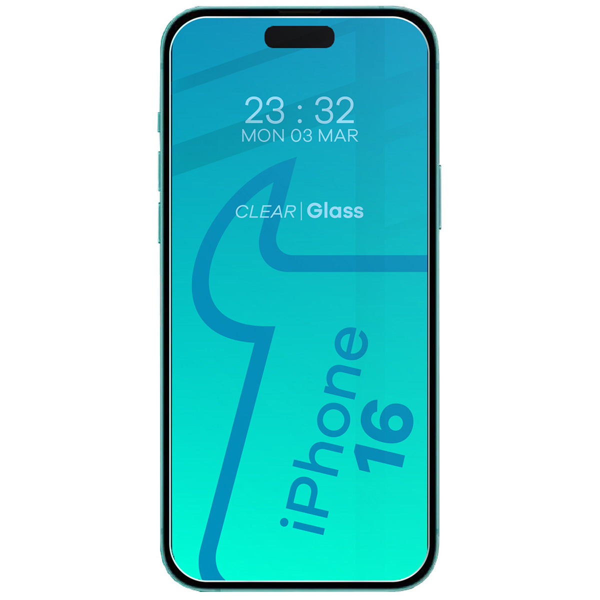 Gehärtetes Glas - 3 Stück + Kameraschutz für iPhone 16, Bizon Glass Clear 2 Pack
