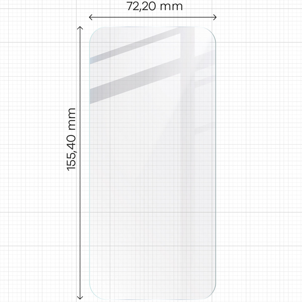 Gehärtetes Glas - 3 Stück + Kameraschutz für iPhone 16 Plus, Bizon Glass Clear 2 Pack