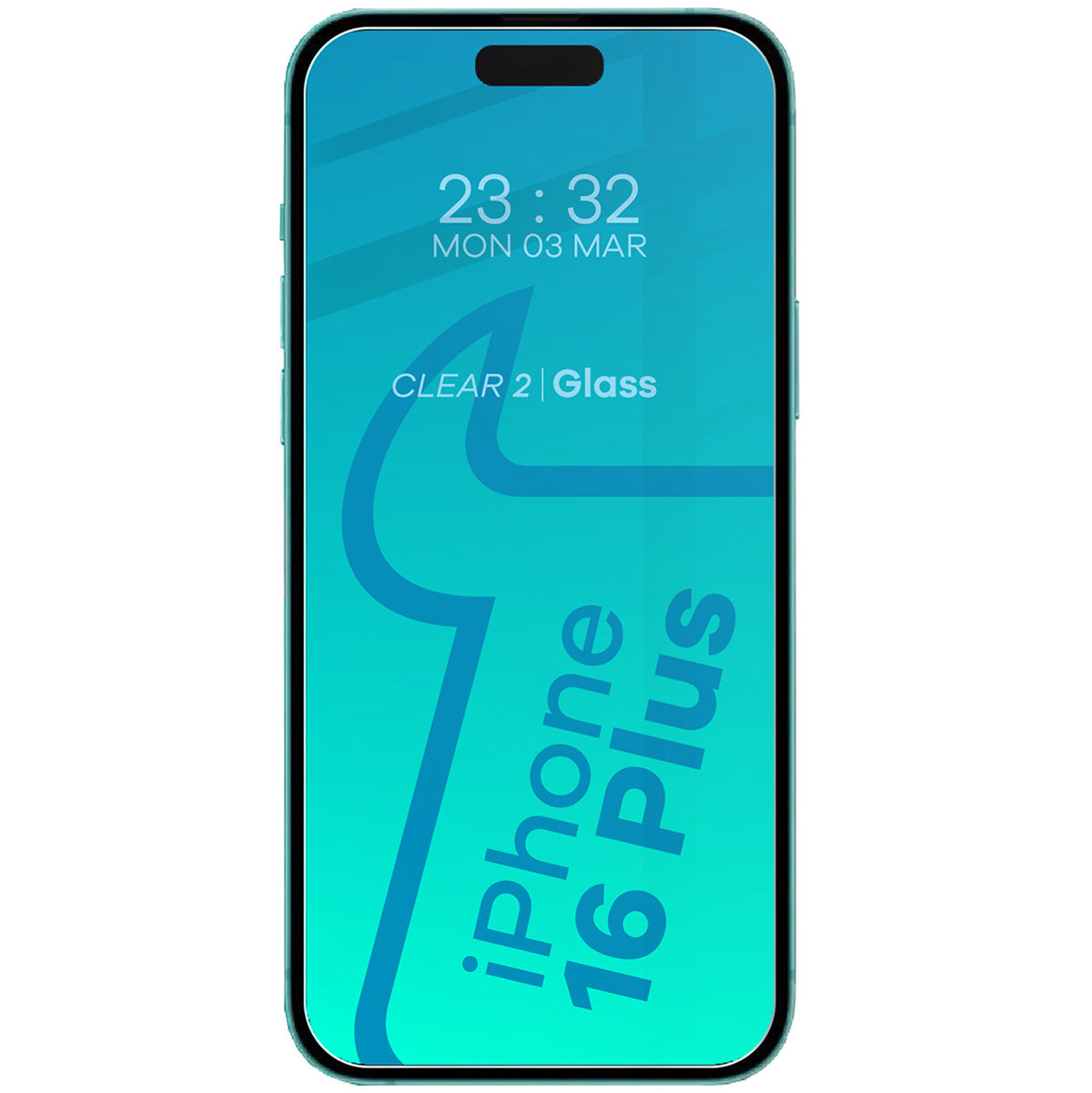 Gehärtetes Glas - 3 Stück + Kameraschutz für iPhone 16 Plus, Bizon Glass Clear 2 Pack