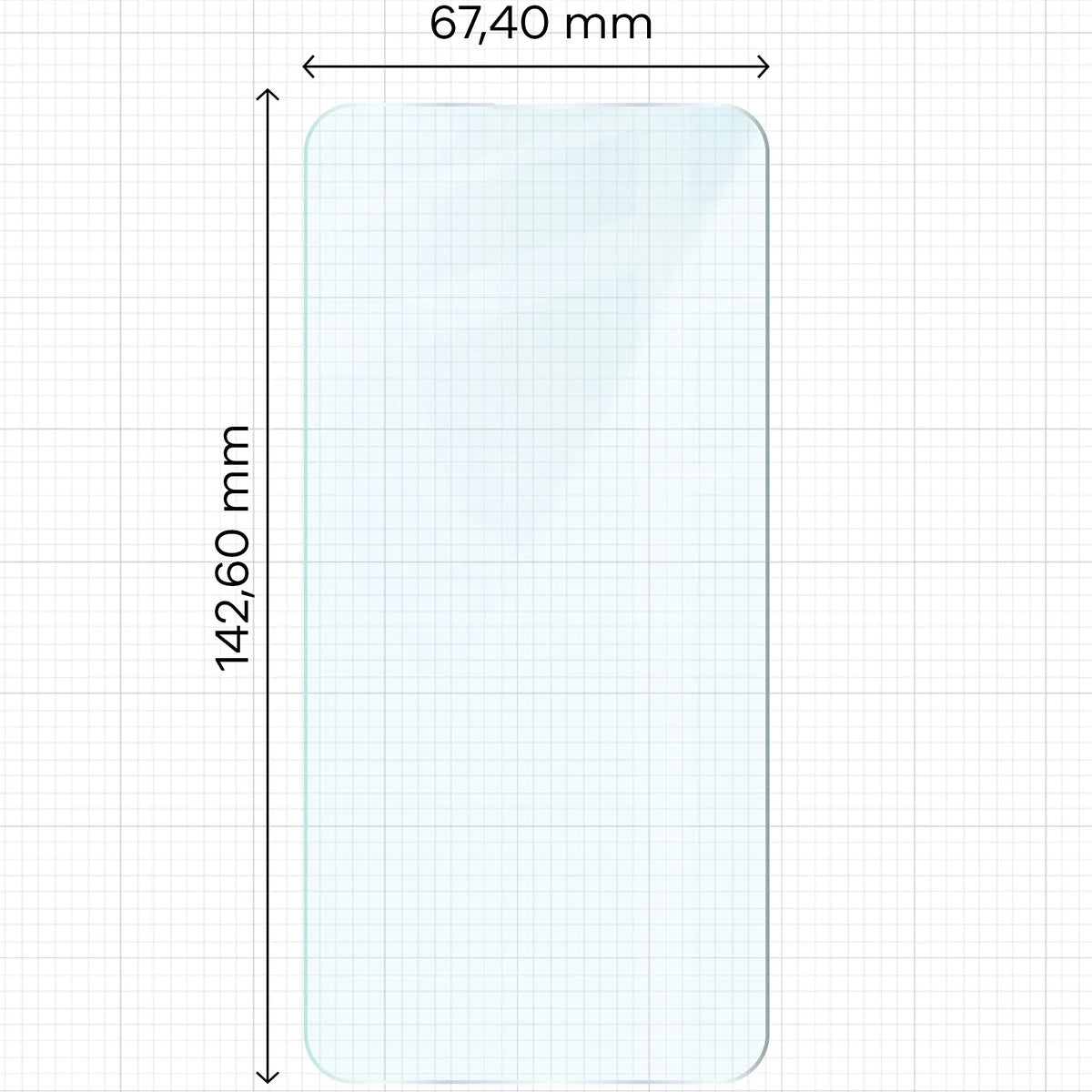 Gehärtetes Glas - 3 Stück + Kameraschutz für iPhone 16e, Bizon Glass Clear 2 Pack
