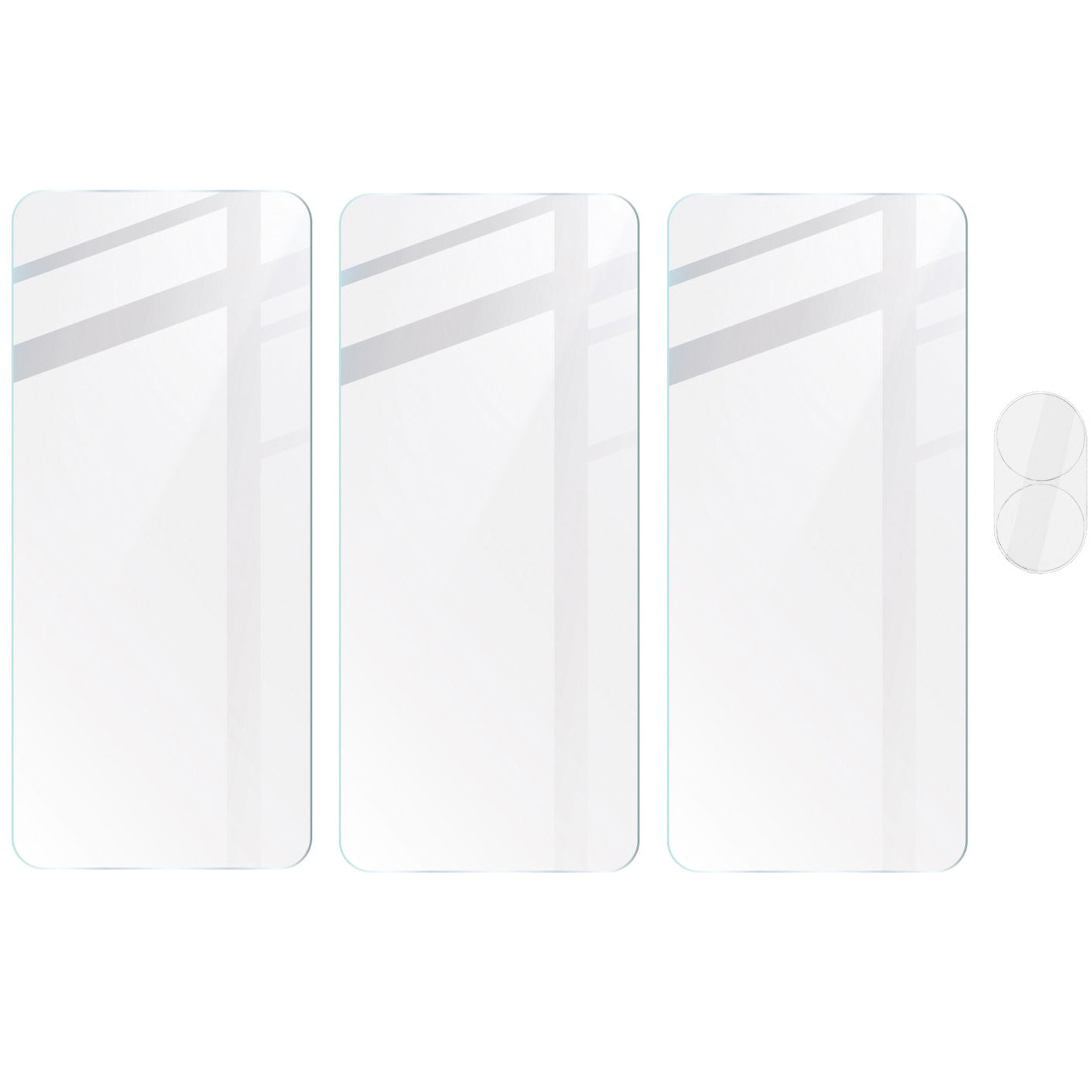 Gehärtetes Glas Bizon Glass Clear 2 Pack - 3 Stück + Kameraschutz, Asus Zenfone 10