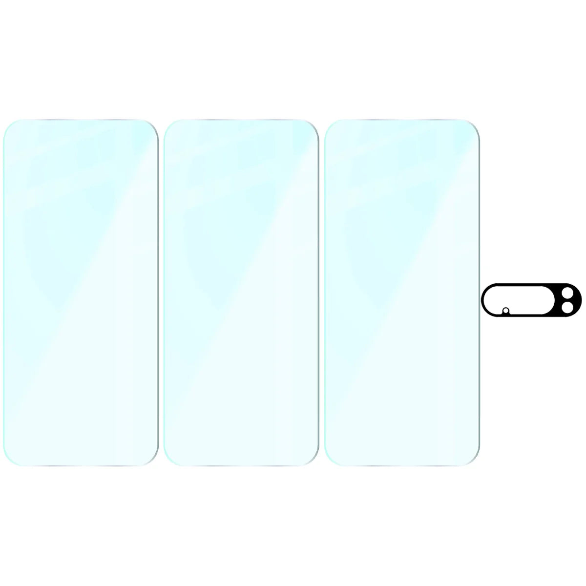 Gehärtetes Glas - 3 Stück + Kameraschutz für Google Pixel 10 Pro, Bizon Glass Clear Pack