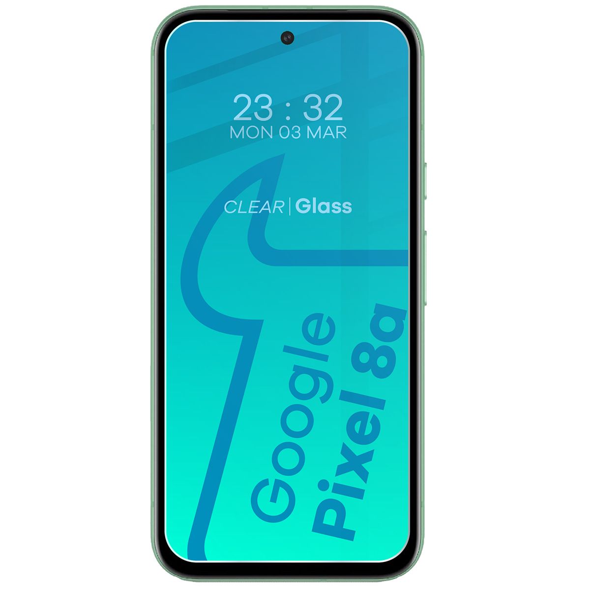 Gehärtetes Glas - 3 Stück + Kameraschutz für Google Pixel 8a, Bizon Glass Clear Pack