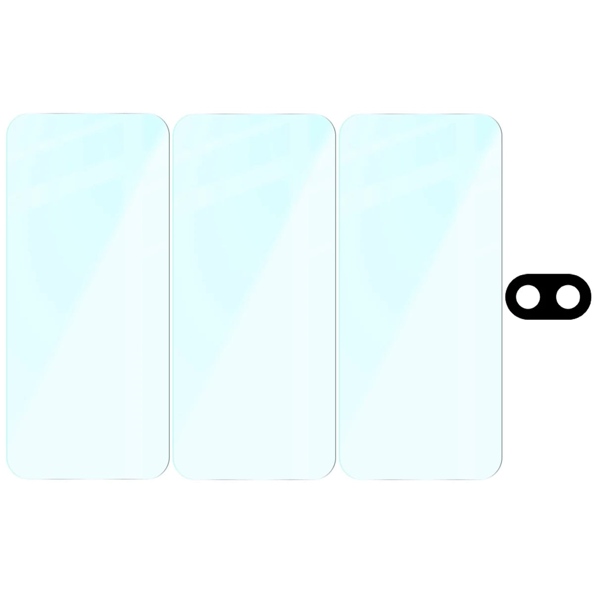 Gehärtetes Glas - 3 Stück + Kameraschutz für Pixel 9a, Bizon Glass Clear Pack