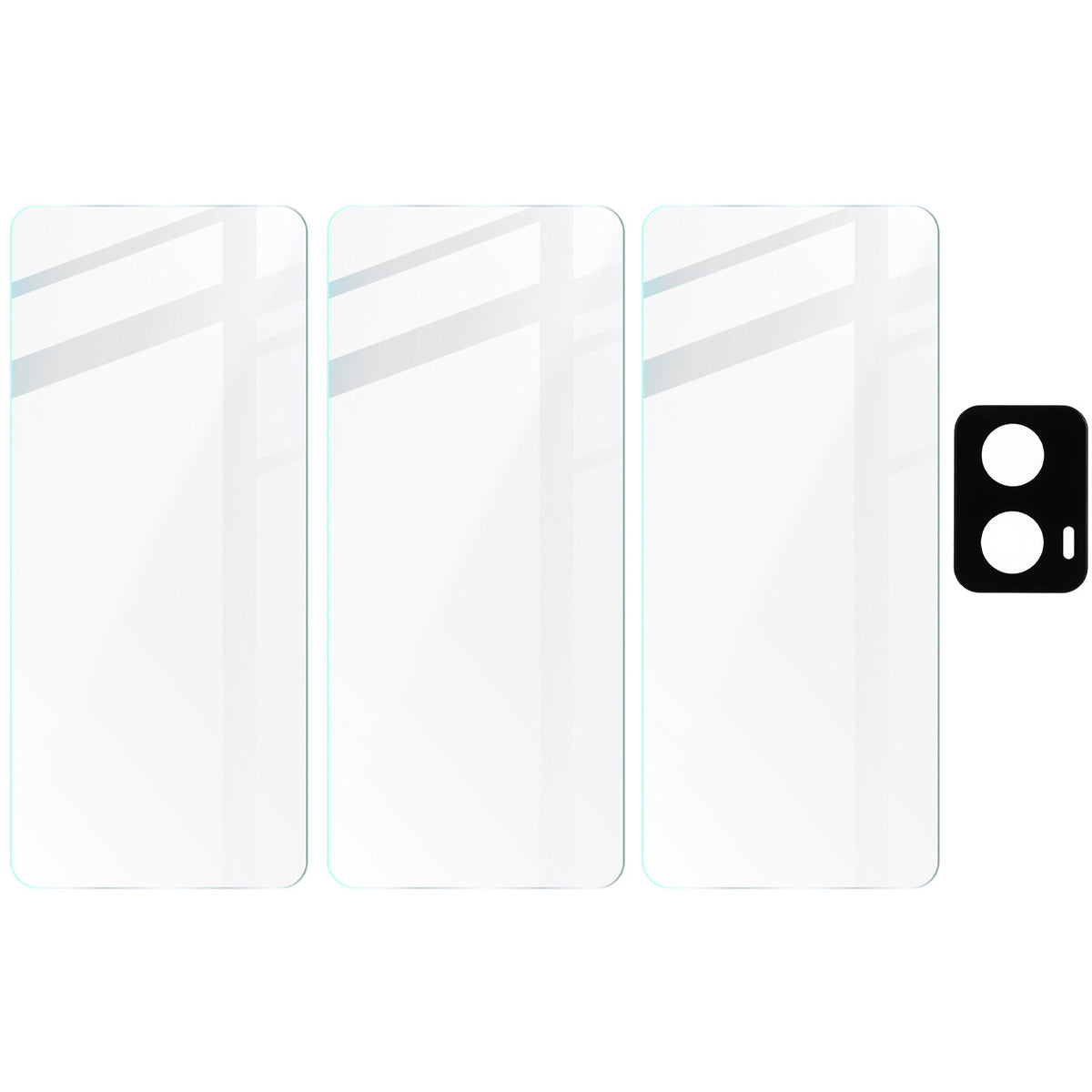 Gehärtetes Glas - 3 Stück + Kameraschutz für Motorola Moto G04/G24, Bizon Glass Clear 2 Pack