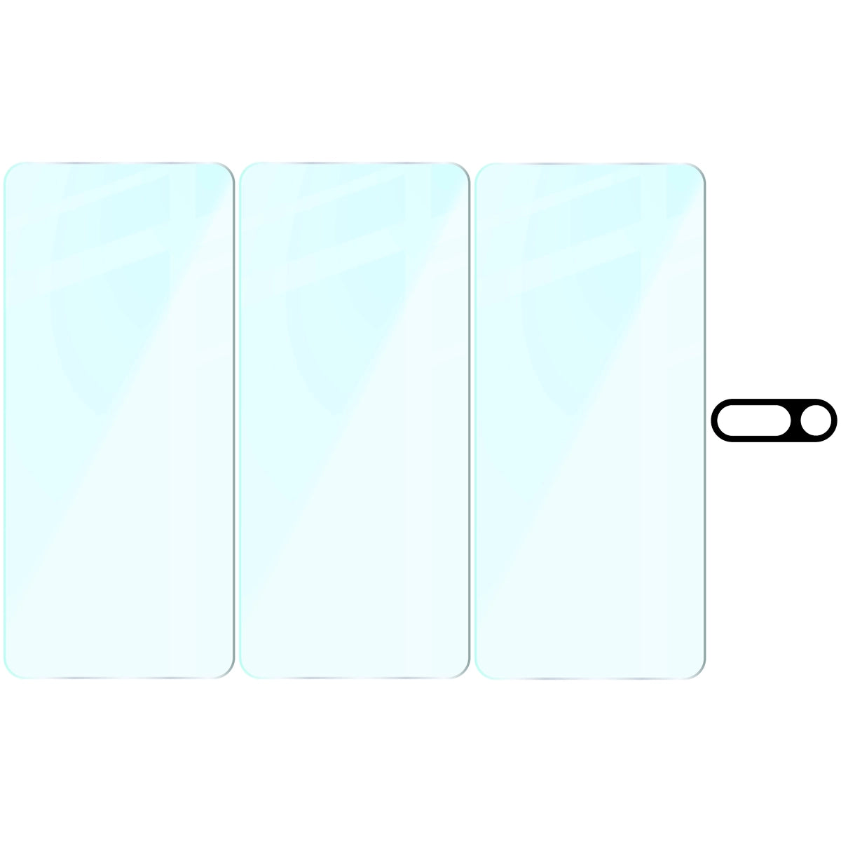 Gehärtetes Glas - 3 Stück + Kameraschutz für Nothing Phone (3a), Bizon Glass Clear Pack