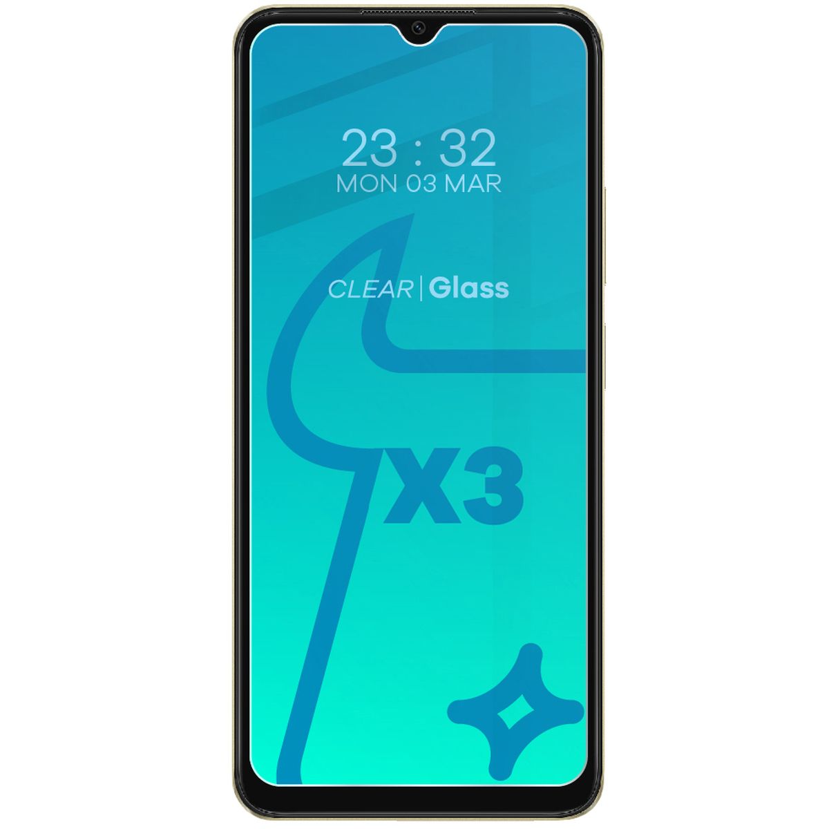 Gehärtetes Glas - 3 Stück + Kameraschutz für Oppo A38 4G, Bizon Glass Clear 2 Pack