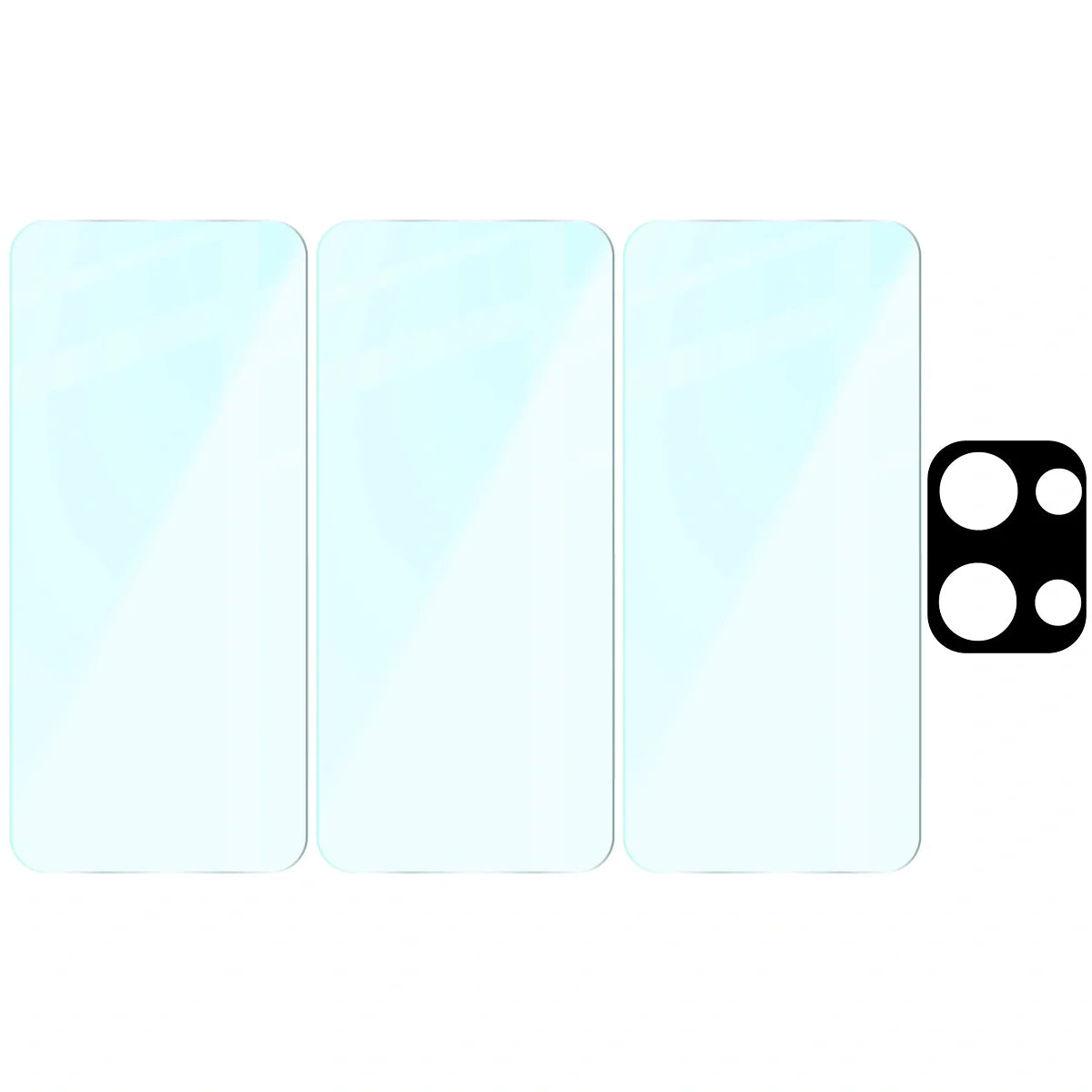 Gehärtetes Glas - 3 Stück + Kameraschutz für Oppo Reno13, Bizon Glass Clear 2 Pack