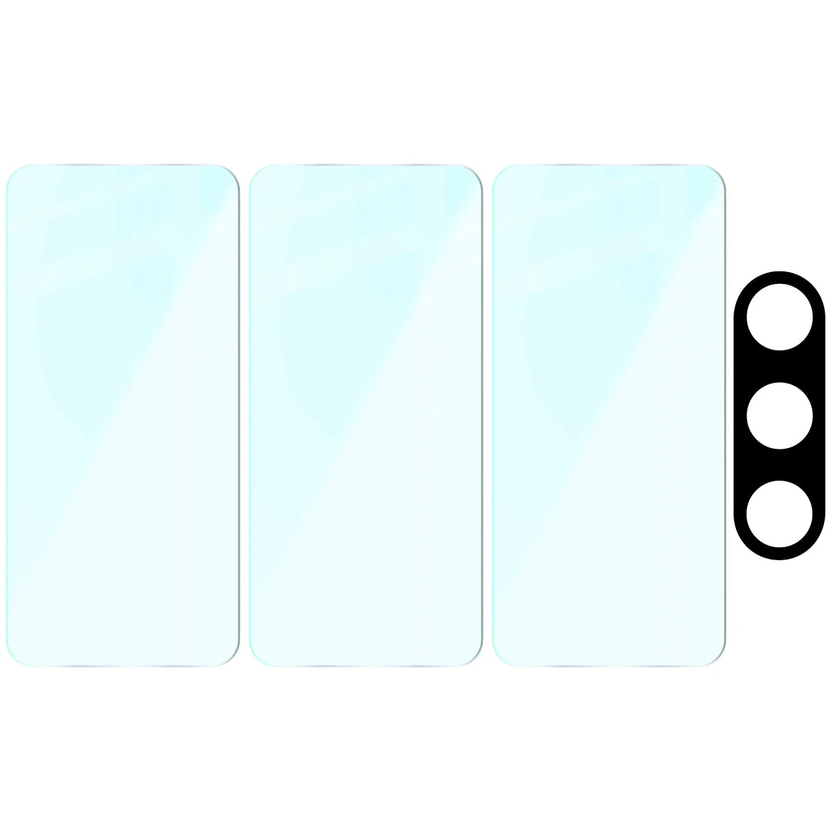 Gehärtetes Glas - 3 Stück + Kameraschutz für Galaxy A36 5G, Bizon Glass Clear 2 Pack