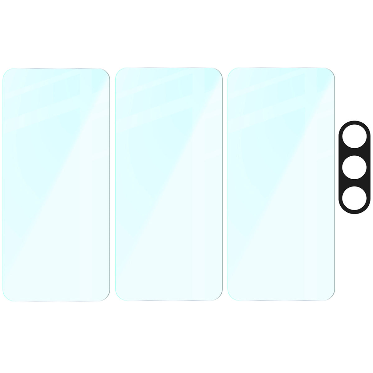 Gehärtetes Glas - 3 Stück + Kameraschutz für Galaxy S25 Plus, Bizon Glass Clear 2 Pack