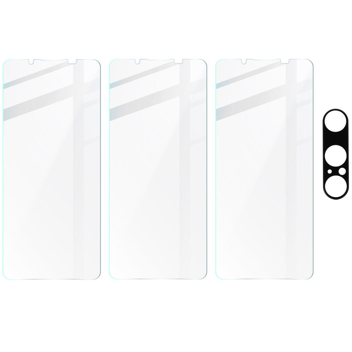 Gehärtetes Glas - 3 Stück + Kameraschutz für Sony Xperia 1 VI, Bizon Glass Clear 2 Pack