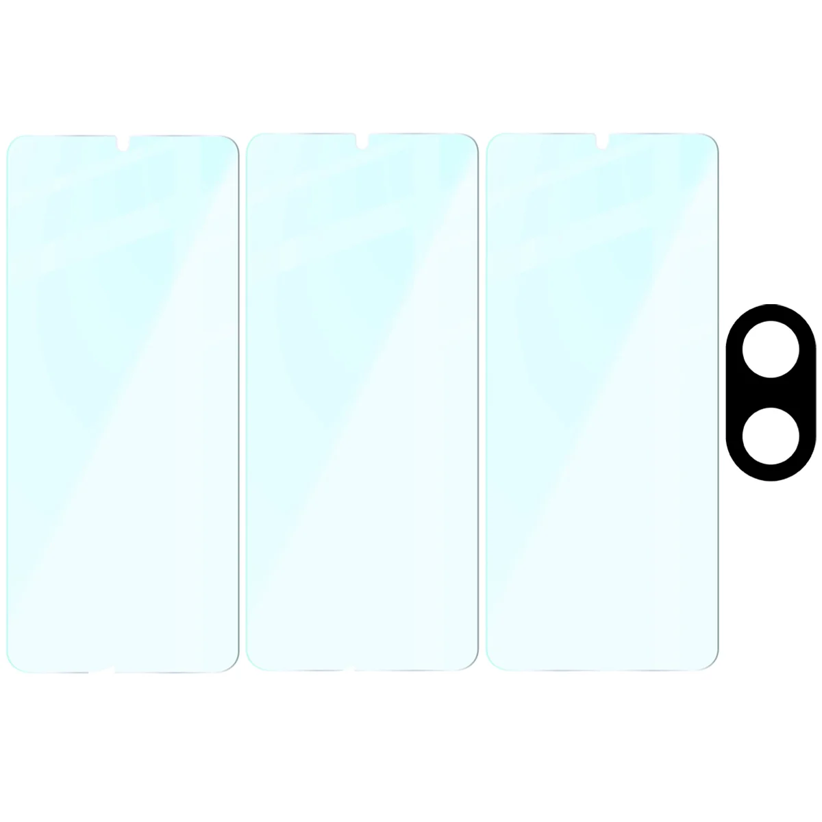 Gehärtetes Glas - 3 Stück + Kameraschutz für Xiaomi Redmi A5 4G / POCO C71 4G, Bizon Glass Clear 2 Pack