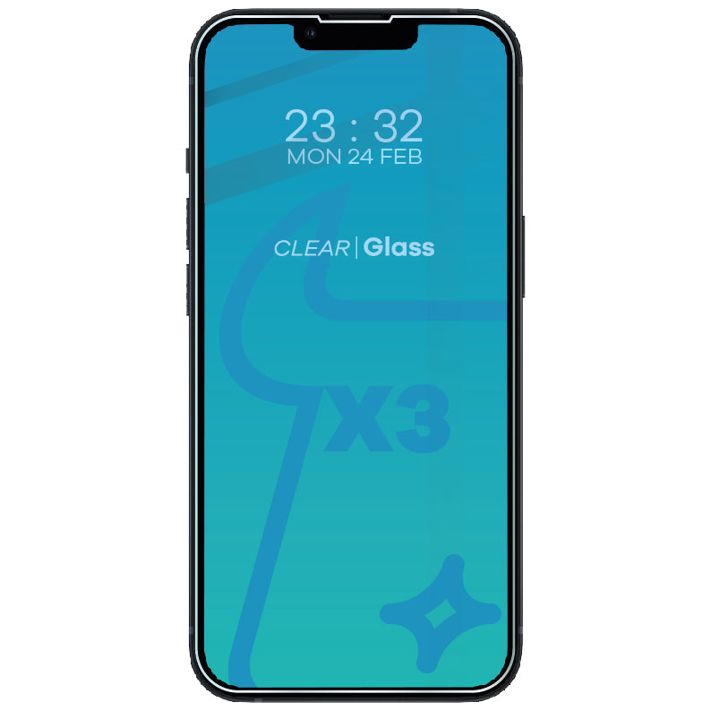 Gehärtetes Glas - 3 Stück + Kameraschutz für iPhone 13 Mini, Bizon Glass Clear Pack