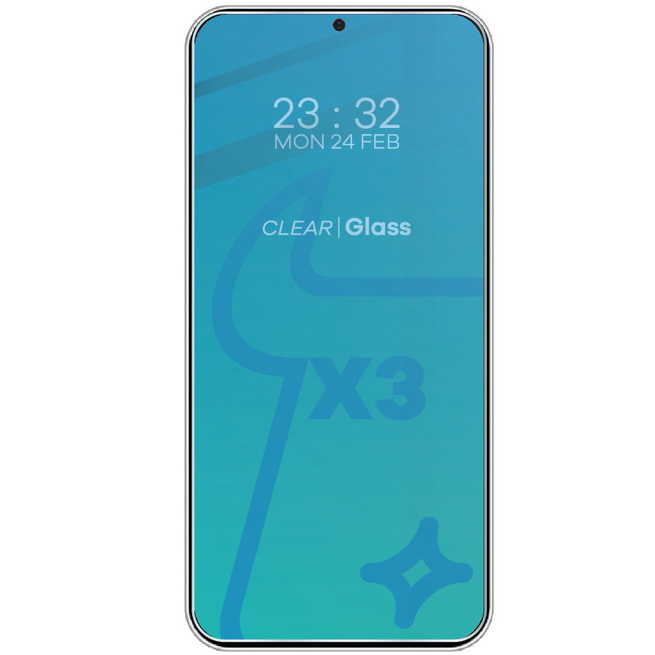 Gehärtetes Glas - 3 Stück + Kameraschutz für Galaxy S24 Plus, Bizon Glass Clear 2 Pack