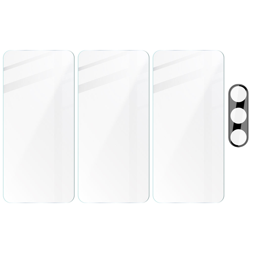 Gehärtetes Glas - 3 Stück + Kameraschutz für Galaxy S24 Plus, Bizon Glass Clear 2 Pack