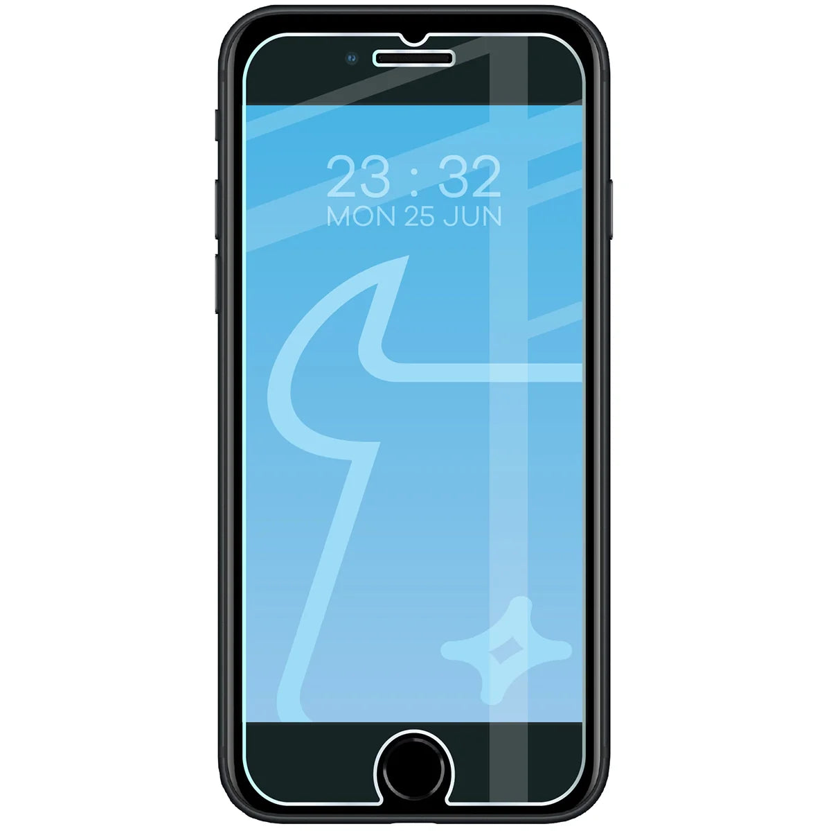 Gehärtetes Glas für iPhone SE 2022 / 2020 / 8 / 7, Bizon Glass Clear Duo, 2 Stück