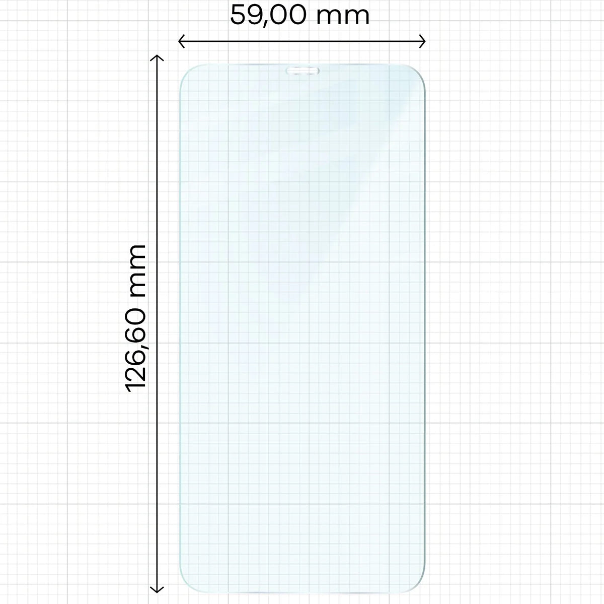 Gehärtetes Glas für iPhone 12 Mini, Bizon Glass Clear Duo, 2 Stück