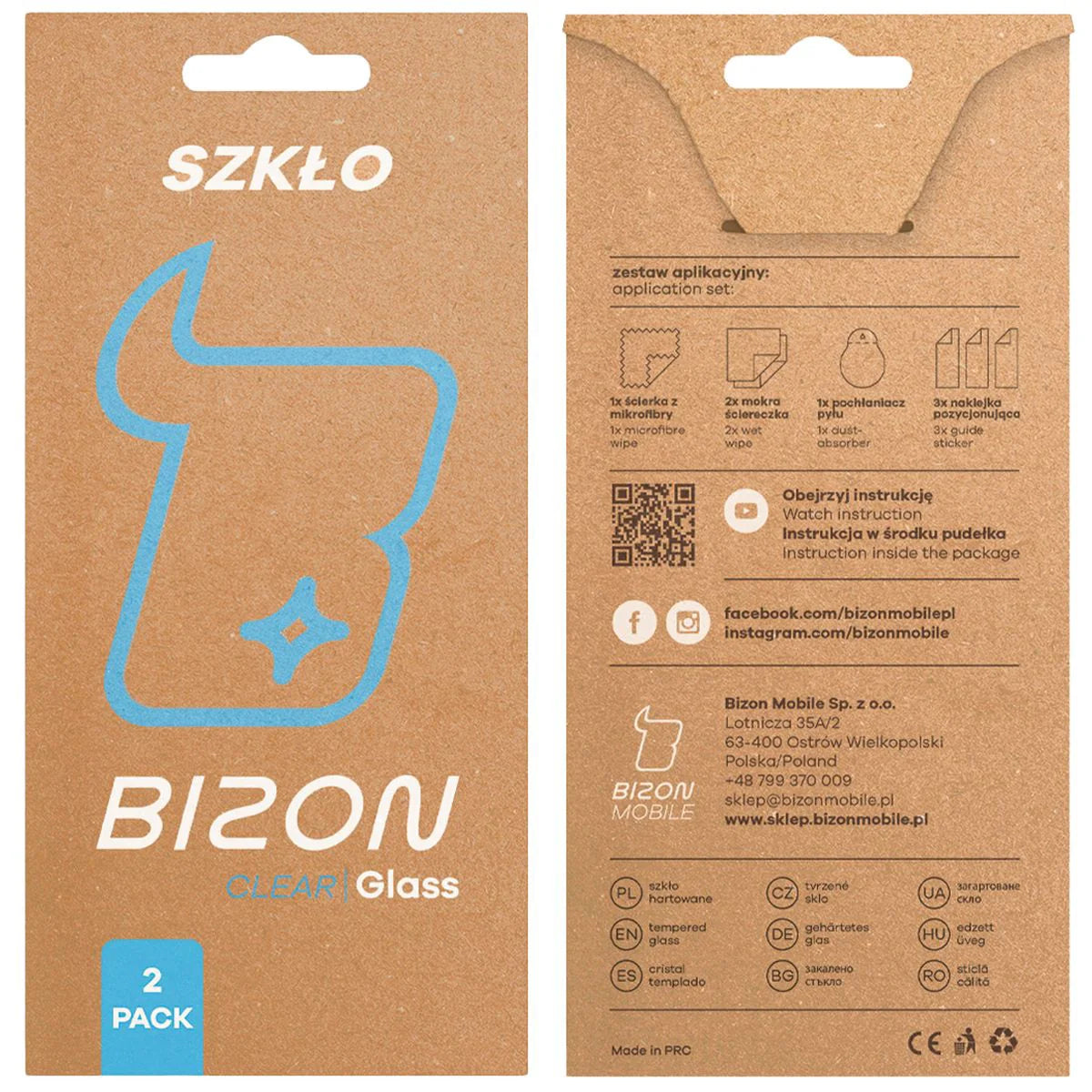 Gehärtetes Glas für Nothing Phone (3a) / (3a) Pro / CMF Phone 2 Pro, Bizon Glass Clear Duo, 2 Stück
