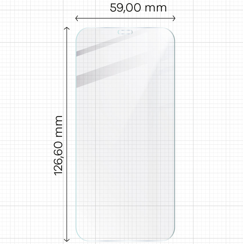 Gehärtetes Glas Bizon Glass Clear - 3 Stück + Kameraschutz für iPhone 12 Mini