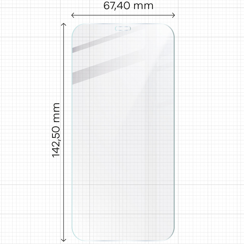 Gehärtetes Glas Bizon Glass Clear - 3 Stück + Kameraschutz für iPhone 12 Pro