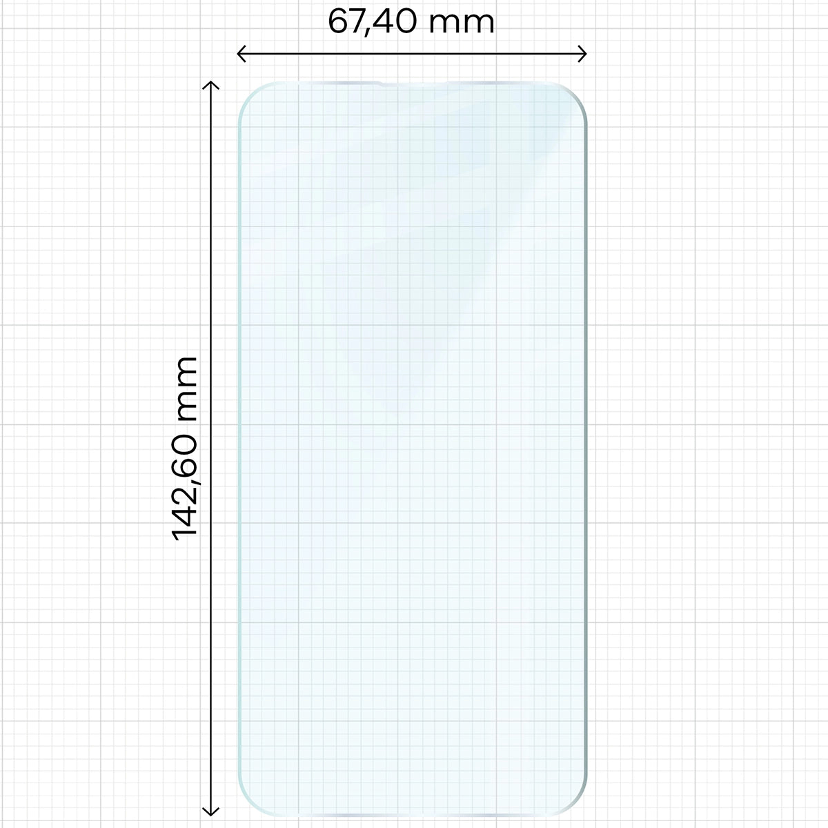Gehärtetes Glas für iPhone 17e / 16e / 14 / 13 Pro / 13, Bizon Glass Clear Duo, 2 Stück