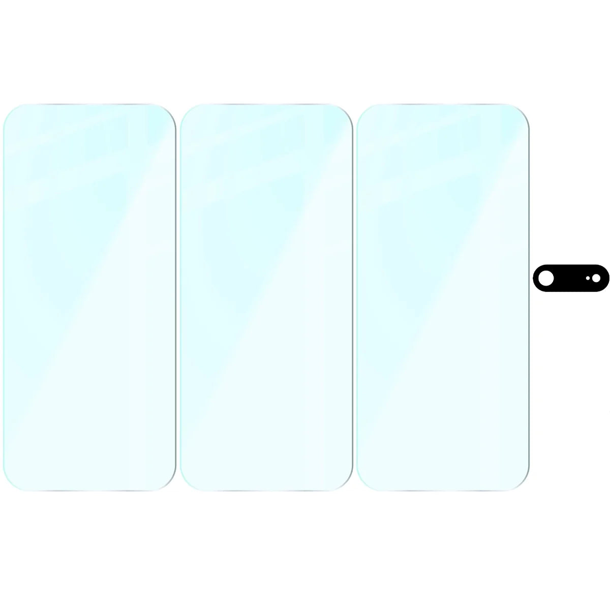 Gehärtetes Glas - 3 Stück + Kameraschutz für iPhone Air, Bizon Glass Clear Pack