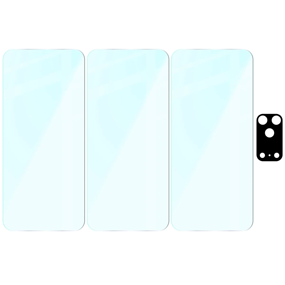 Gehärtetes Glas - 3 Stück + Kameraschutz für iPhone 17 Pro Max, Bizon Glass Clear Pack