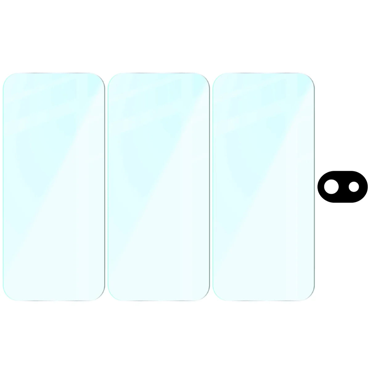 Gehärtetes Glas - 3 Stück + Kameraschutz für Google Pixel 10a, Bizon Glass Clear Pack