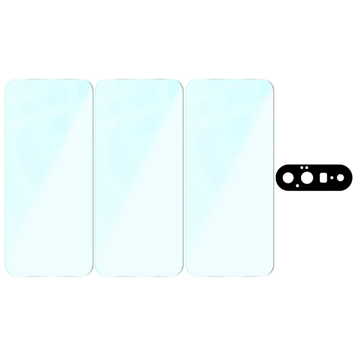 Gehärtetes Glas - 3 Stück + Kameraschutz für Google Pixel 11, Bizon Glass Clear Pack