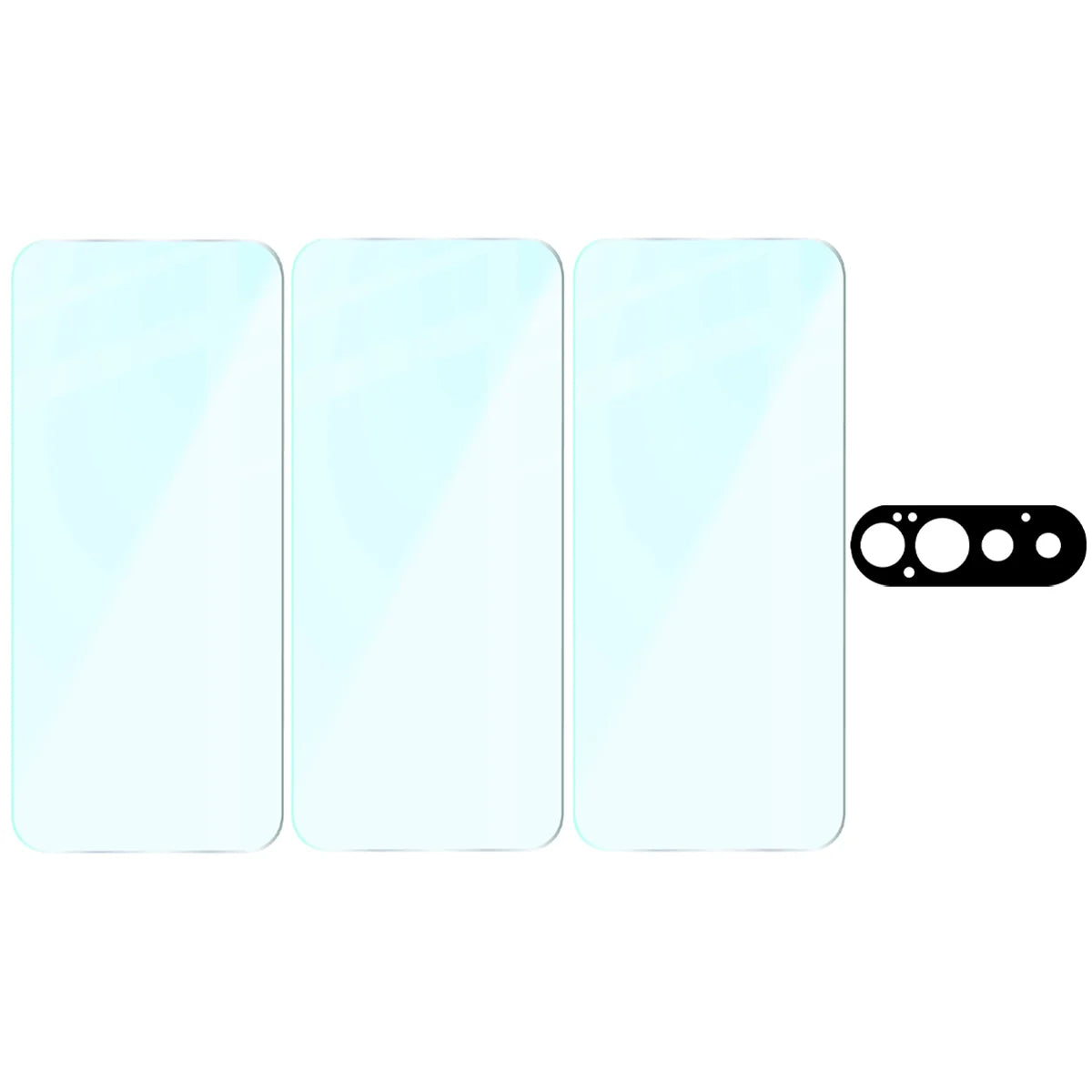 Gehärtetes Glas - 3 Stück + Kameraschutz für Google Pixel 11 Pro, Bizon Glass Clear Pack