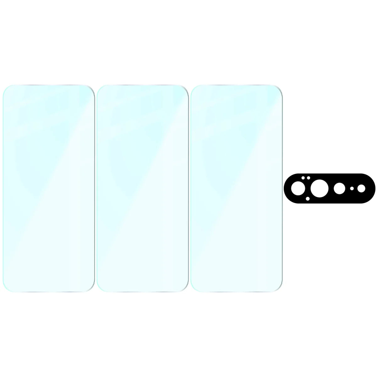 Gehärtetes Glas - 3 Stück + Kameraschutz für Google Pixel 11 Pro XL, Bizon Glass Clear Pack