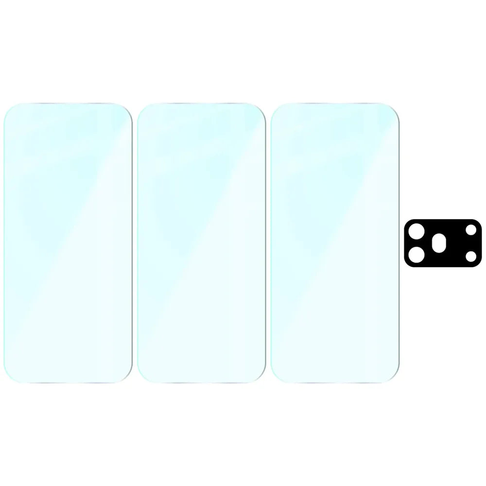 Gehärtetes Glas - 3 Stück + Kameraschutz für HONOR 600 Pro 5G, Bizon Glass Clear Pack (6/6)