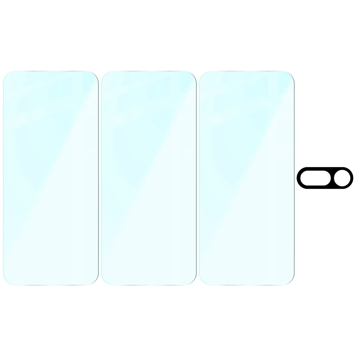 Gehärtetes Glas - 3 Stück + Kameraschutz für Nothing Phone (4a), Bizon Glass Clear Pack