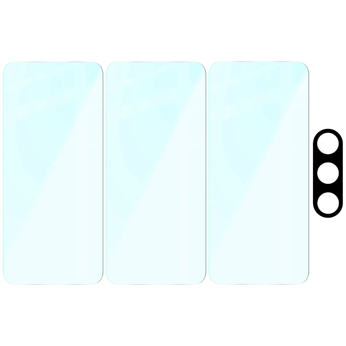 Gehärtetes Glas - 3 Stück + Kameraschutz für OnePlus Nord 5, Bizon Glass Clear Pack