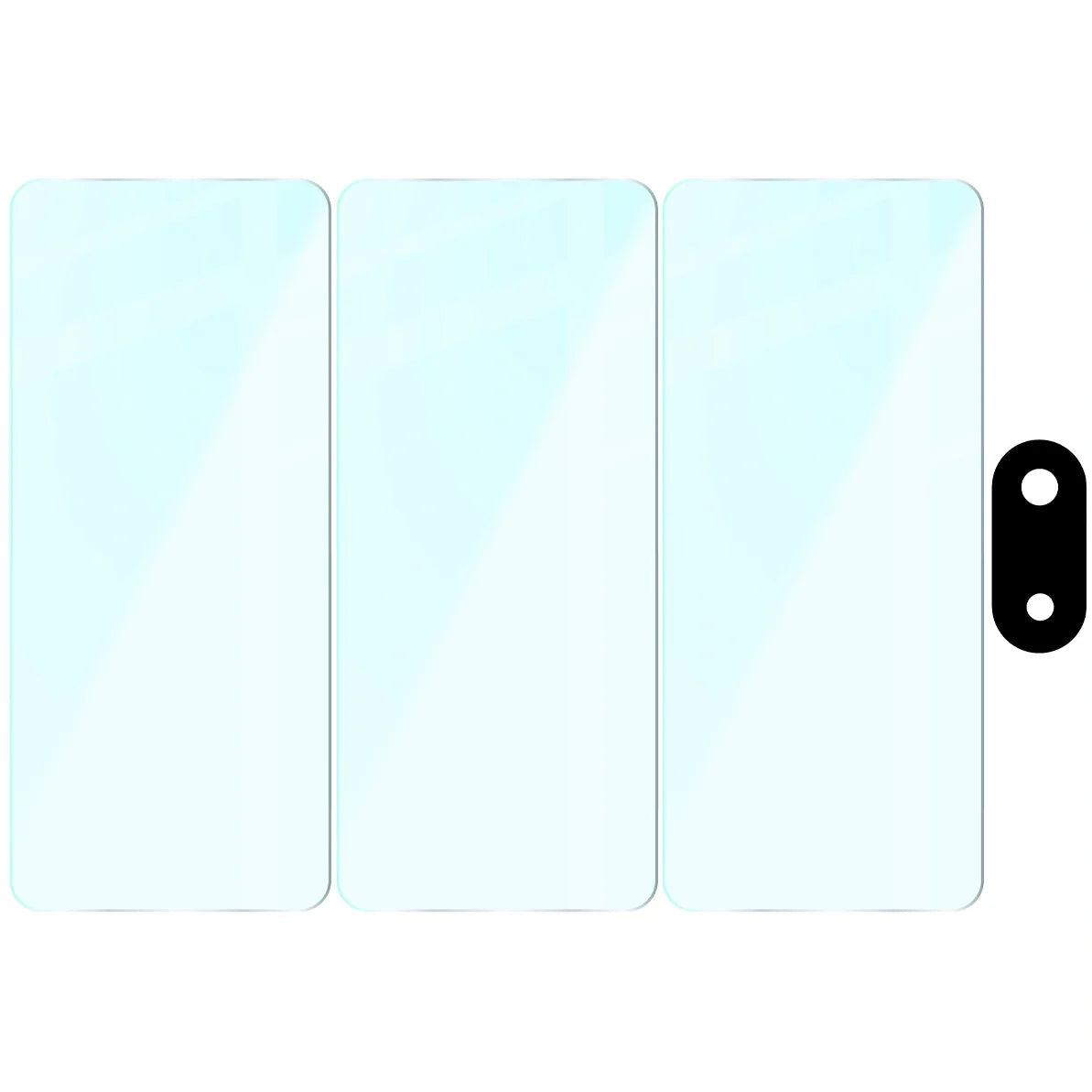 Gehärtetes Glas - 3 Stück + Kameraschutz für Galaxy A07 4G, Bizon Glass Clear Pack