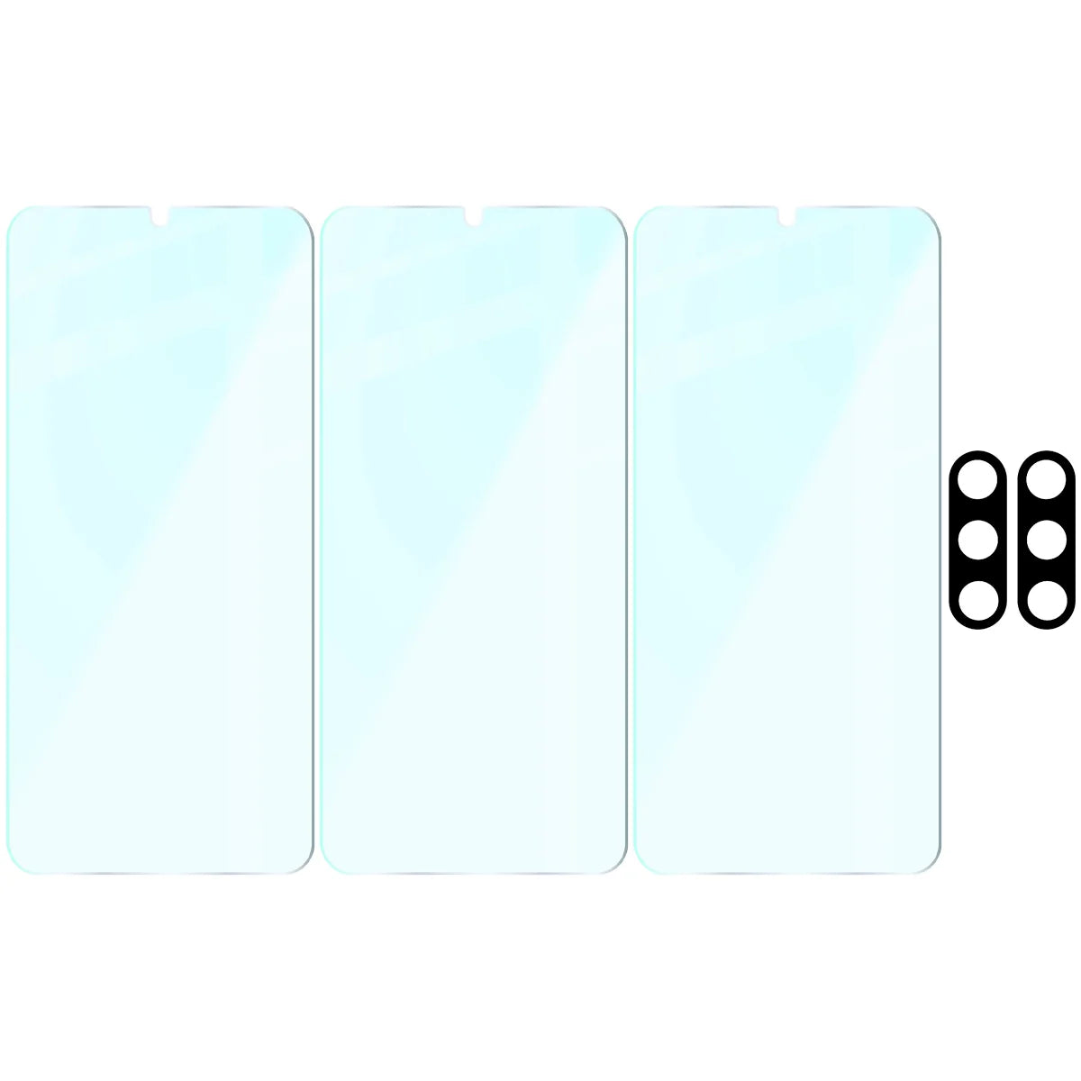 Gehärtetes Glas - 3 Stück + Kameraschutz für Galaxy A17 5G, Bizon Glass Clear Pack