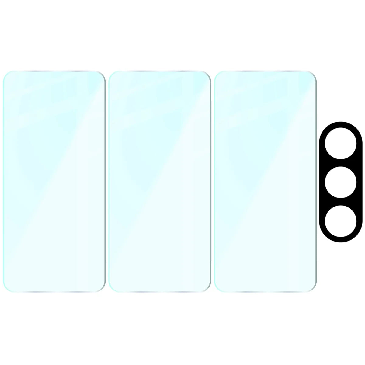 Gehärtetes Glas - 3 Stück + Kameraschutz für Galaxy A27 5G, Bizon Glass Clear Pack