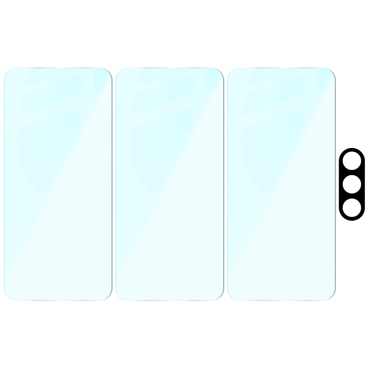 Gehärtetes Glas - 3 Stück + Kameraschutz für Galaxy S26 FE, Bizon Glass Clear Pack (6/6)