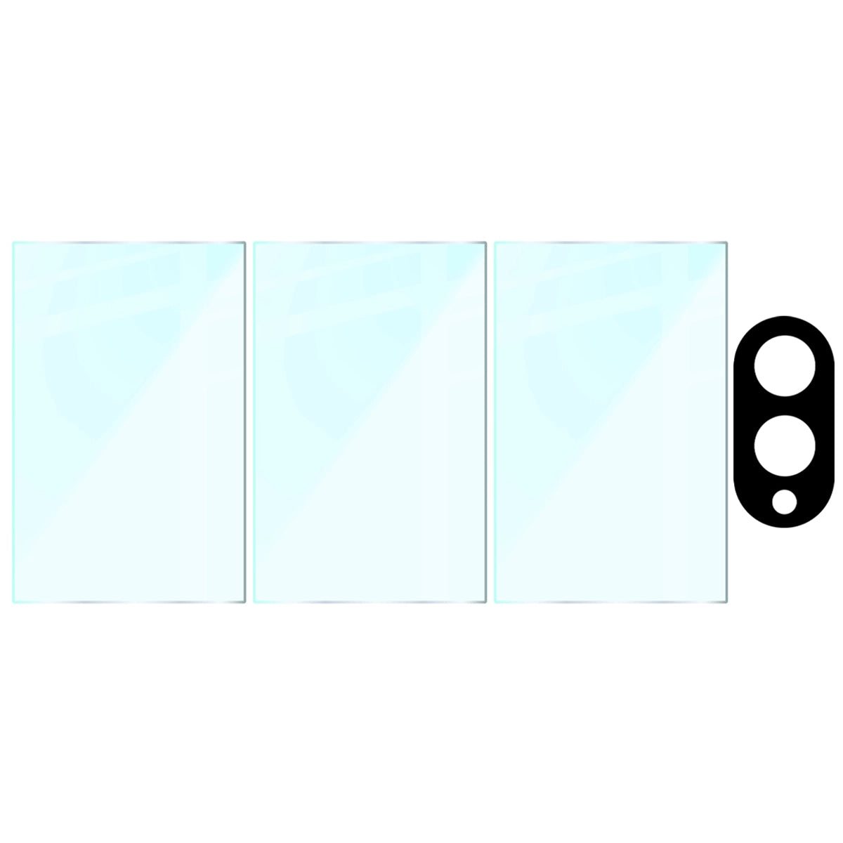 Gehärtetes Glas - 3 Stück + Kameraschutz für Galaxy Z Fold8, Bizon Glass Clear Pack
