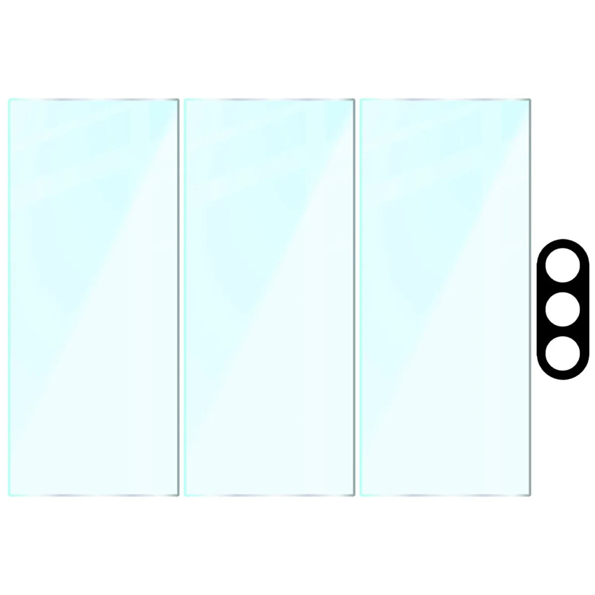Gehärtetes Glas - 3 Stück + Kameraschutz für Galaxy Z Fold8 Ultra, Bizon Glass Clear Pack