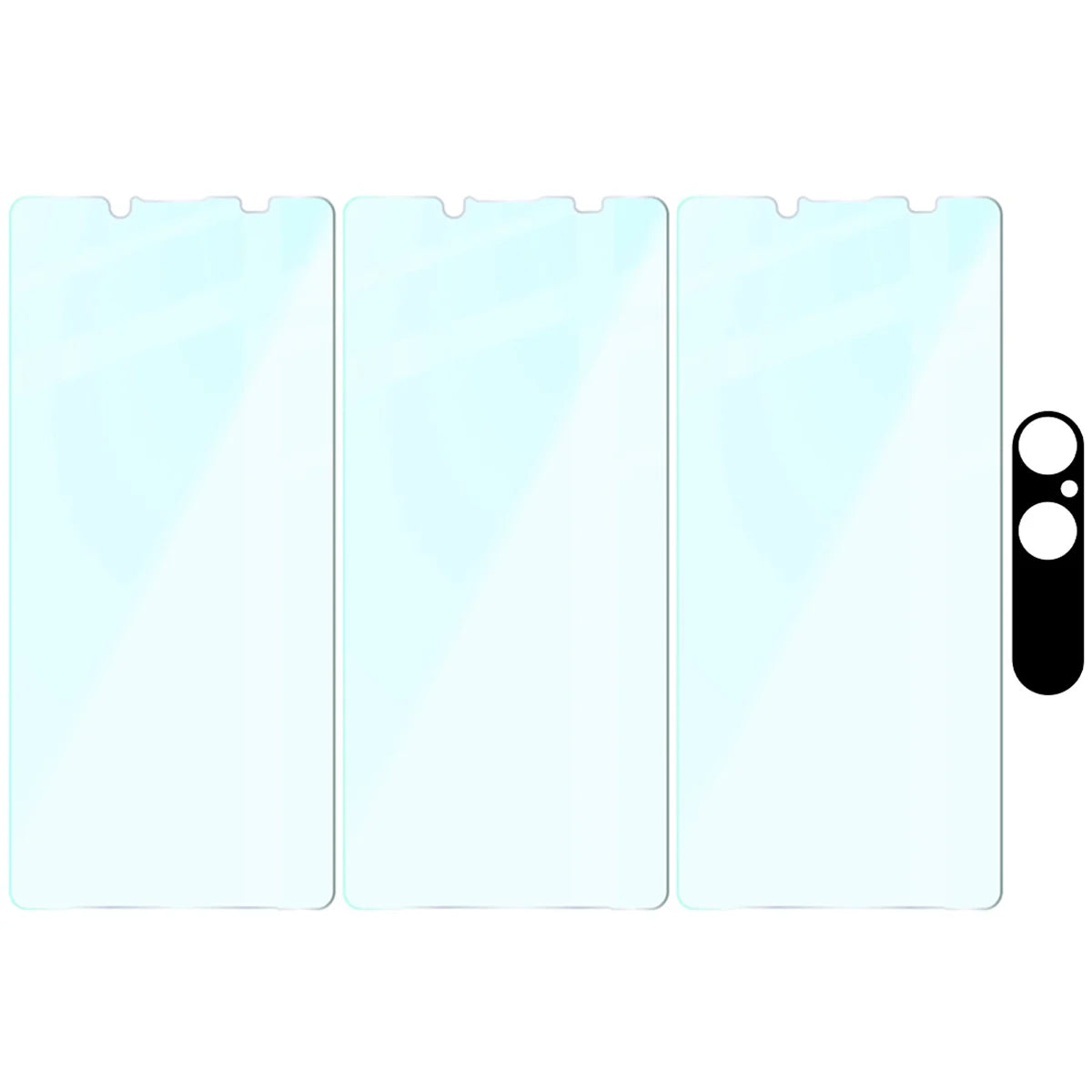 Gehärtetes Glas - 3 Stück + Kameraschutz für Sony Xperia 10 VII, Bizon Glass Clear Pack