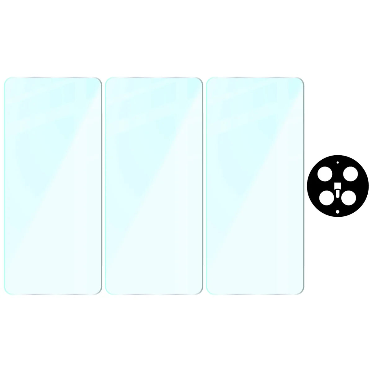 Gehärtetes Glas - 3 Stück + Kameraschutz für Vivo X300 Ultra, Bizon Glass Clear Pack