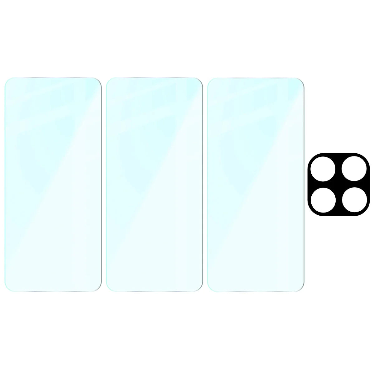 Gehärtetes Glas - 3 Stück + Kameraschutz für Xiaomi 15T, Bizon Glass Clear Pack