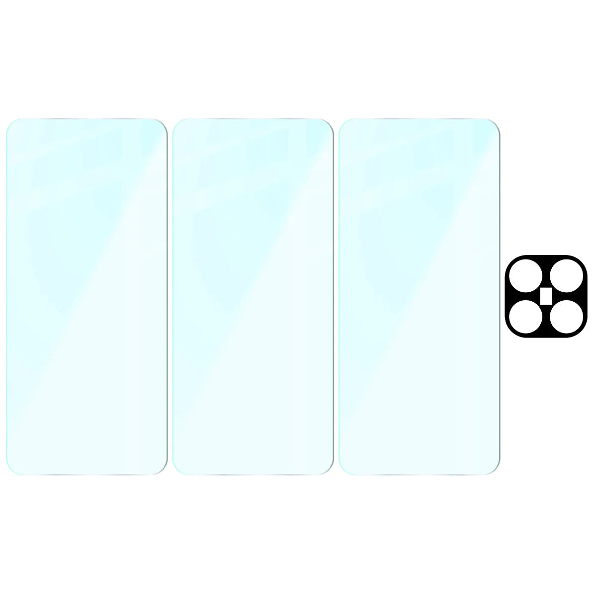 Gehärtetes Glas - 3 Stück + Kameraschutz für Xiaomi 15T Pro, Bizon Glass Clear Pack