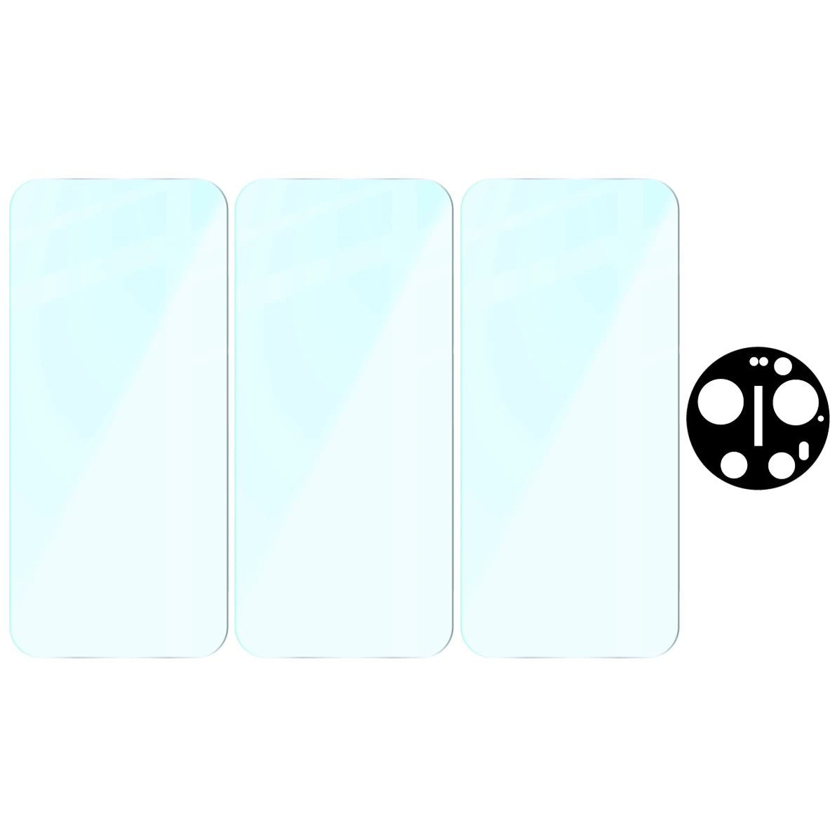 Gehärtetes Glas - 3 Stück + Kameraschutz für Xiaomi 17 Ultra, Bizon Glass Clear Pack (6/6)