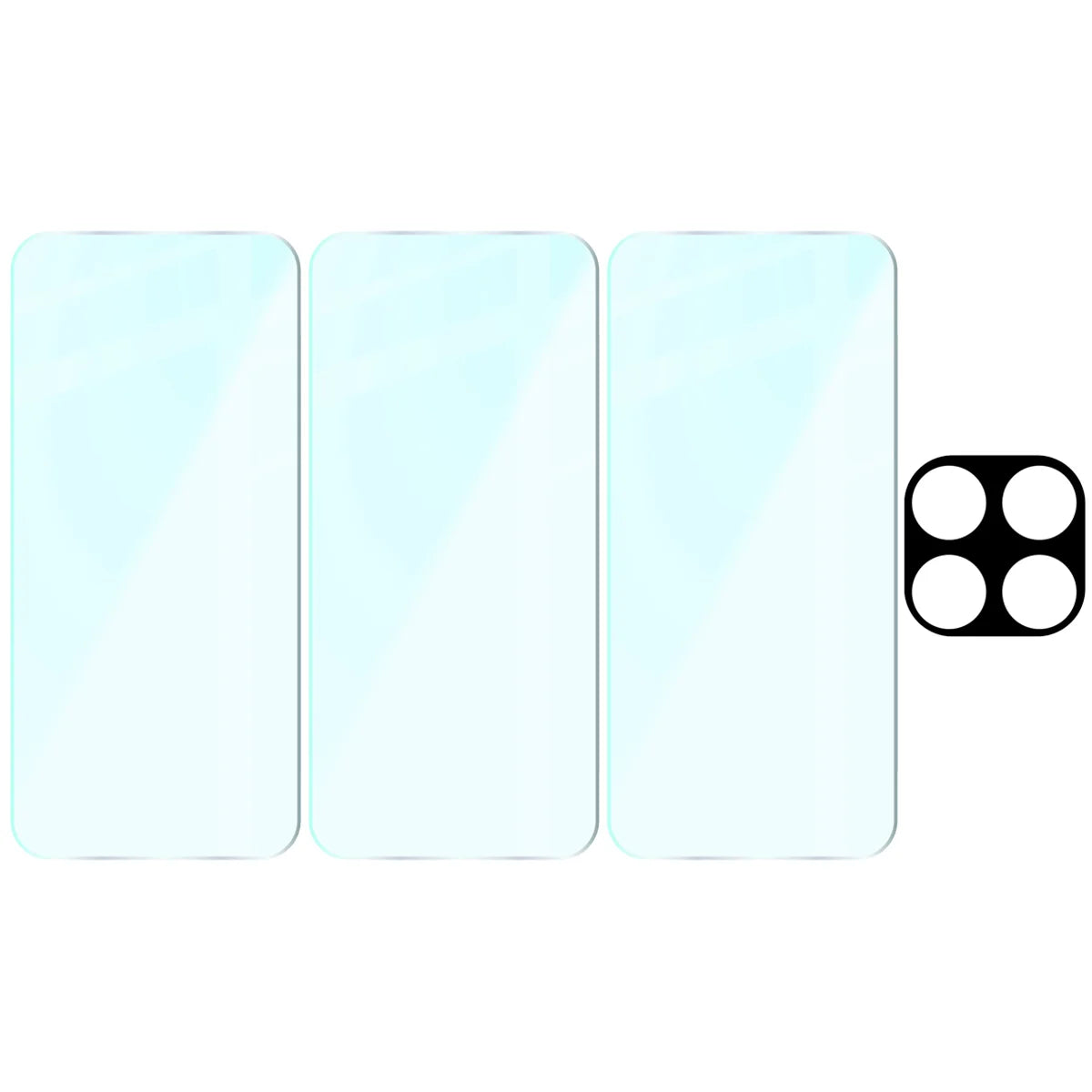 Gehärtetes Glas - 3 Stück + Kameraschutz für Xiaomi 17T Pro, Bizon Glass Clear Pack